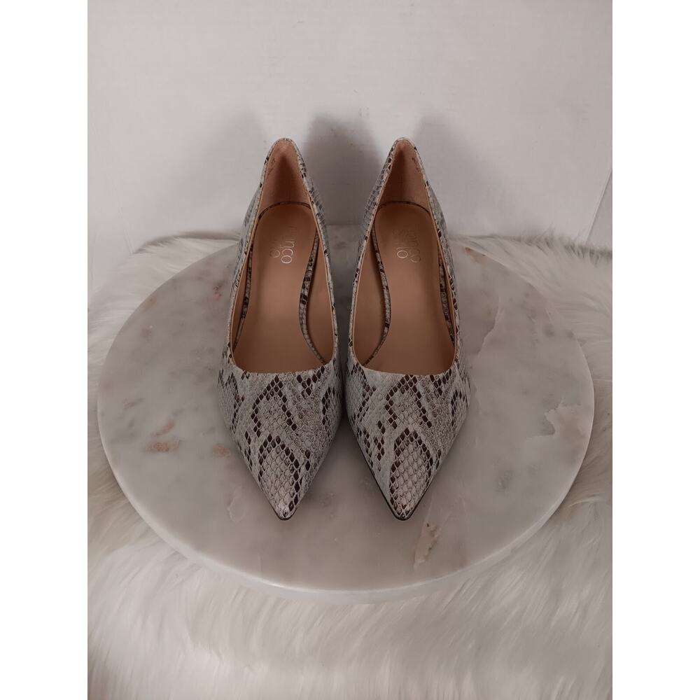Franco Sarto Romi Women’s Size 8.5 Snake Print Pointed Toe Pumps Faux Leather